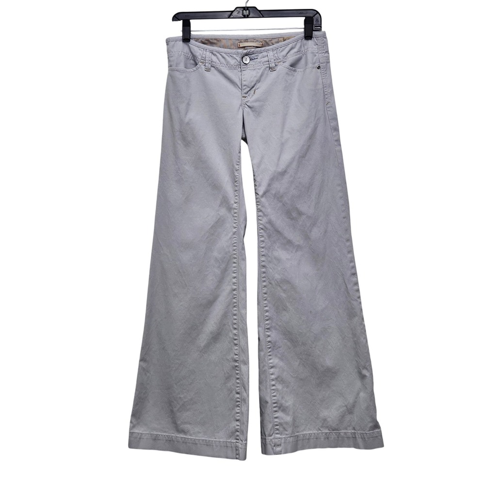 The Limited Wide Leg Pants Women 4 Gray Flare Low Rise Casual Workwear Trousers